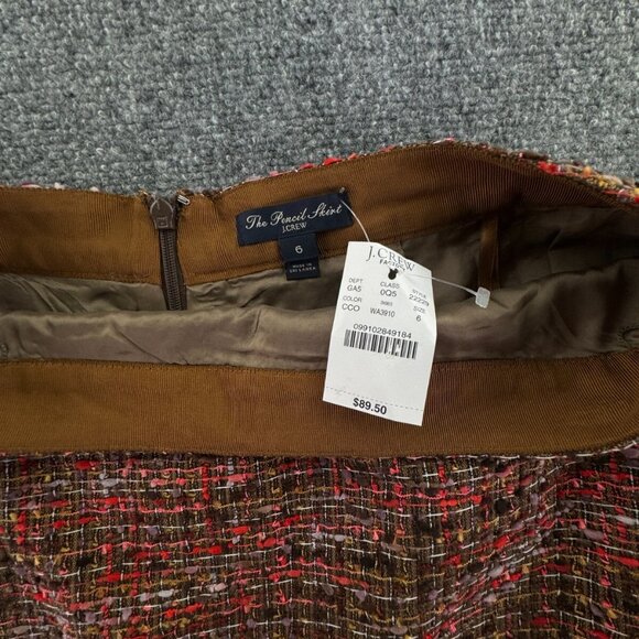 NWT J. Crew Women Pencil Skirt Size 6 Colorful $90 Zip Adult 3D Textured - Picture 2 of 14